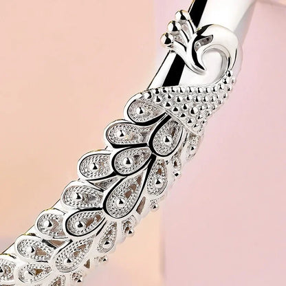 DANA 925 Sterling Silver Peacock Opening Bracelet