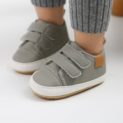 Leather Rubber Anti-slip Toddler First Walkers Shoes