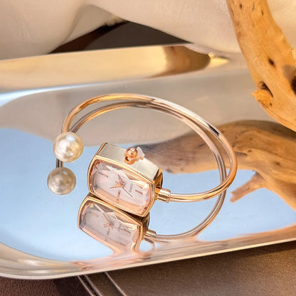 Big Diamond Bracelet Small Sugar Cube High-end Sense niche Quartz Watch