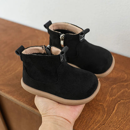 Casual Outdoor Anti-slip Infant Oxford Suede Plush Ankle Boots