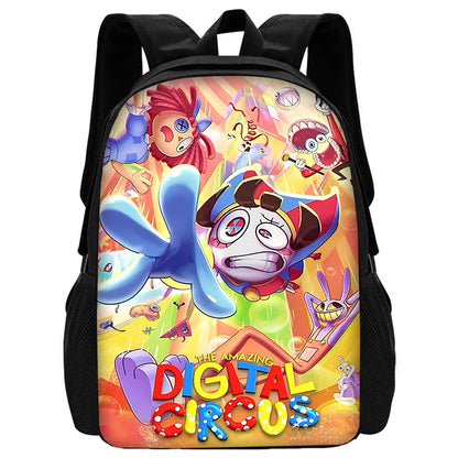 Cartoon A-AmazingS DigitalS Circus Child School Backpack Set