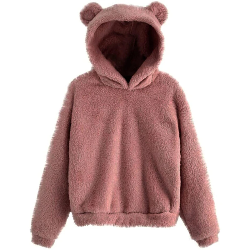 Korean Bear Ears Cute Fluffy Pullover