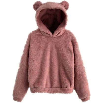 Korean Bear Ears Cute Fluffy Pullover