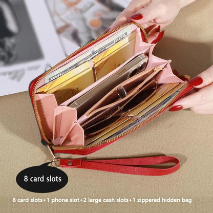 Long Wallet Coin Card Holder Leather Wallet