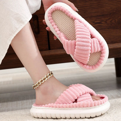 Home Open-Toe Cross Slippers