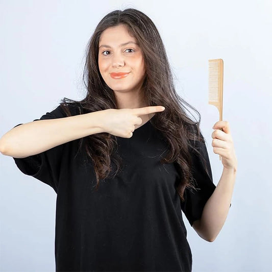 Natural Handmade Bamboo Hair Brush Set