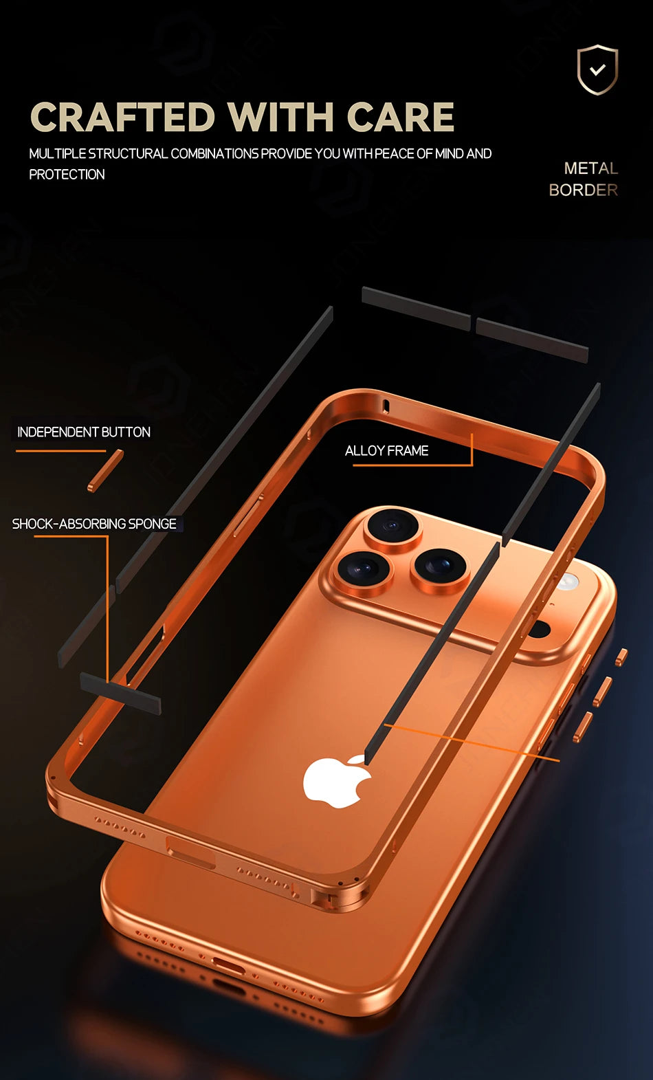 Light Aluminum Metal Frame Thin Case Bumper For iPhone 17  Max Alloy Titanium Protect Back