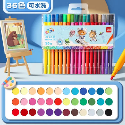 Washable Markers Set for Kids 12/24/36/48 Art Colors Drawing Pen
