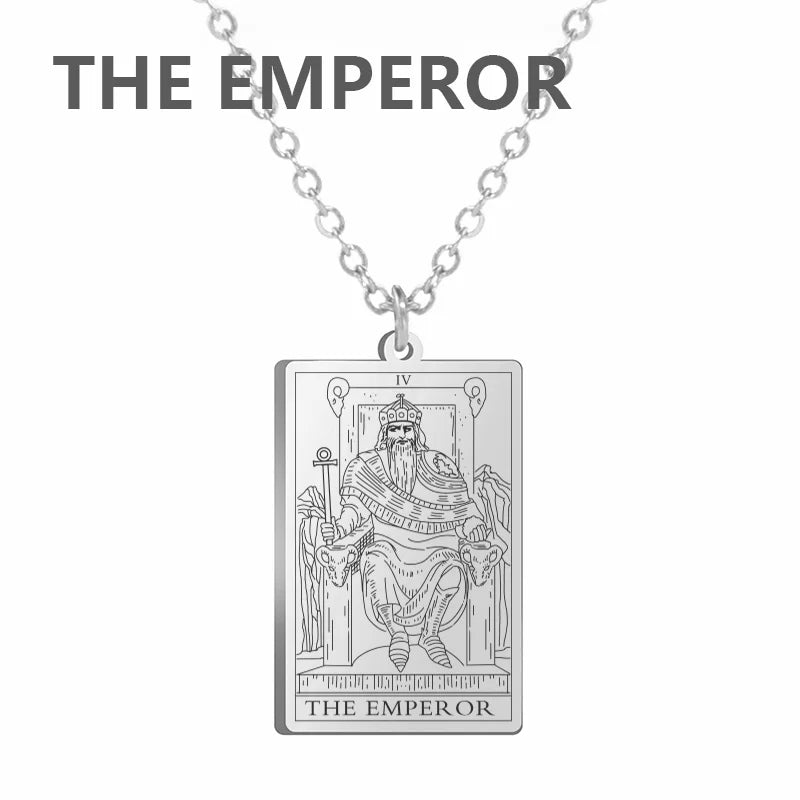Stainless steel Classic Tarot Pendant Necklace