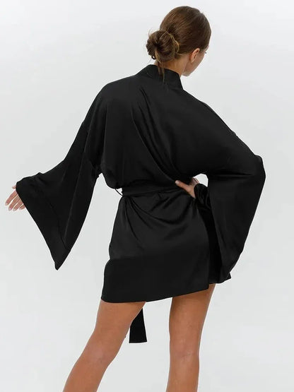 Sexy Flare Sleeve Bathrobe Loose Robes