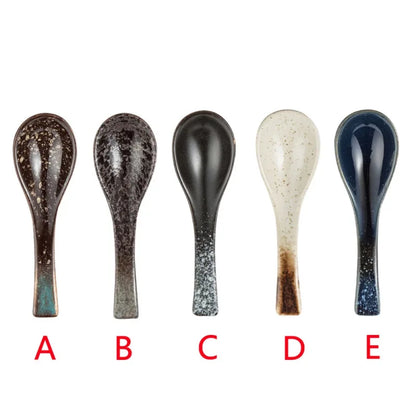 13cm Japanese Ceramic Soup Spoon