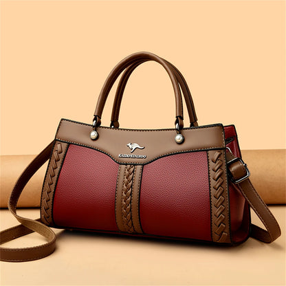 Luxury Multi Layered High Quality Soft Leather Messenger Bag