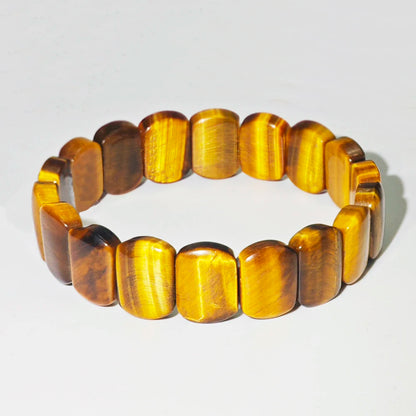 Natural Tiger Eye Stone Square Handmade Reiki Healing Meditation Bangles Bracelets