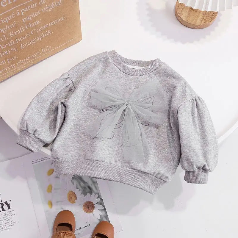 Cute Bow-Knot Pullover Sweatshirt Spring and Autumn Hoodies