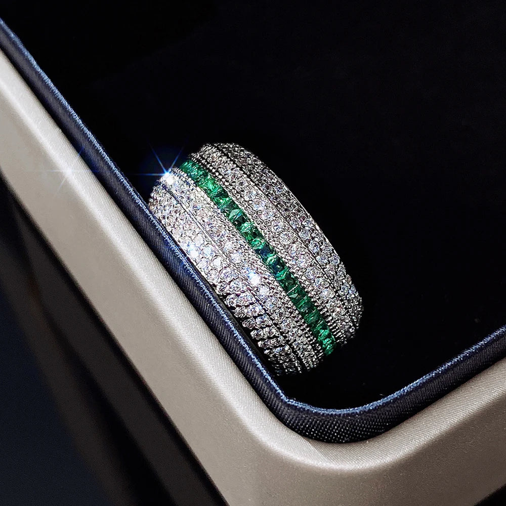 Huitan Luxury Cubic Zirconia Promise Rings