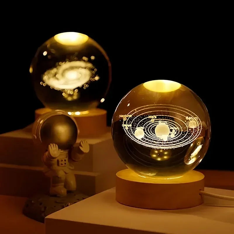 6cm 3D Crystal Ball Glass Ball Planet Earth