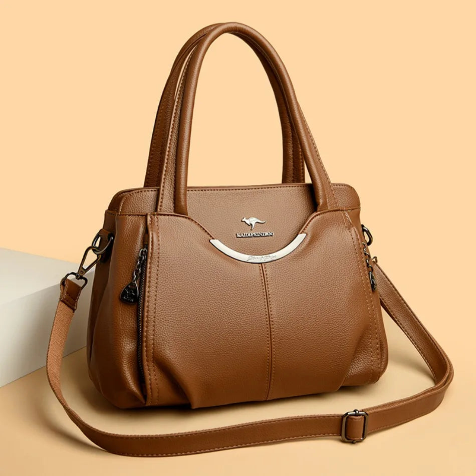 Luxury Soft Leather Crossbody Shoulder Tote Handbags