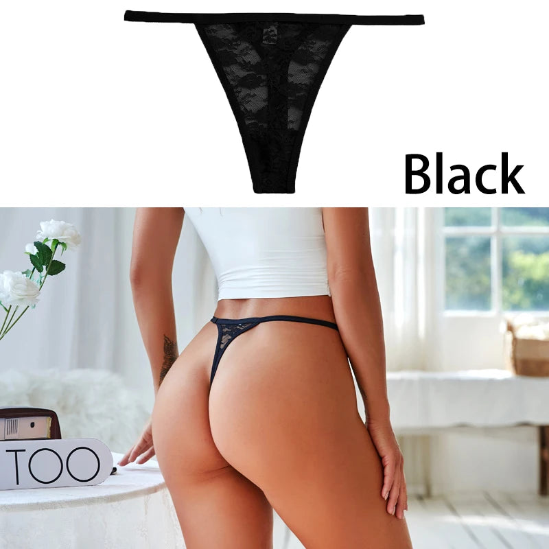 S-XL Sexy G String Thong Mesh Perspective Panties Low Waist Lingerie