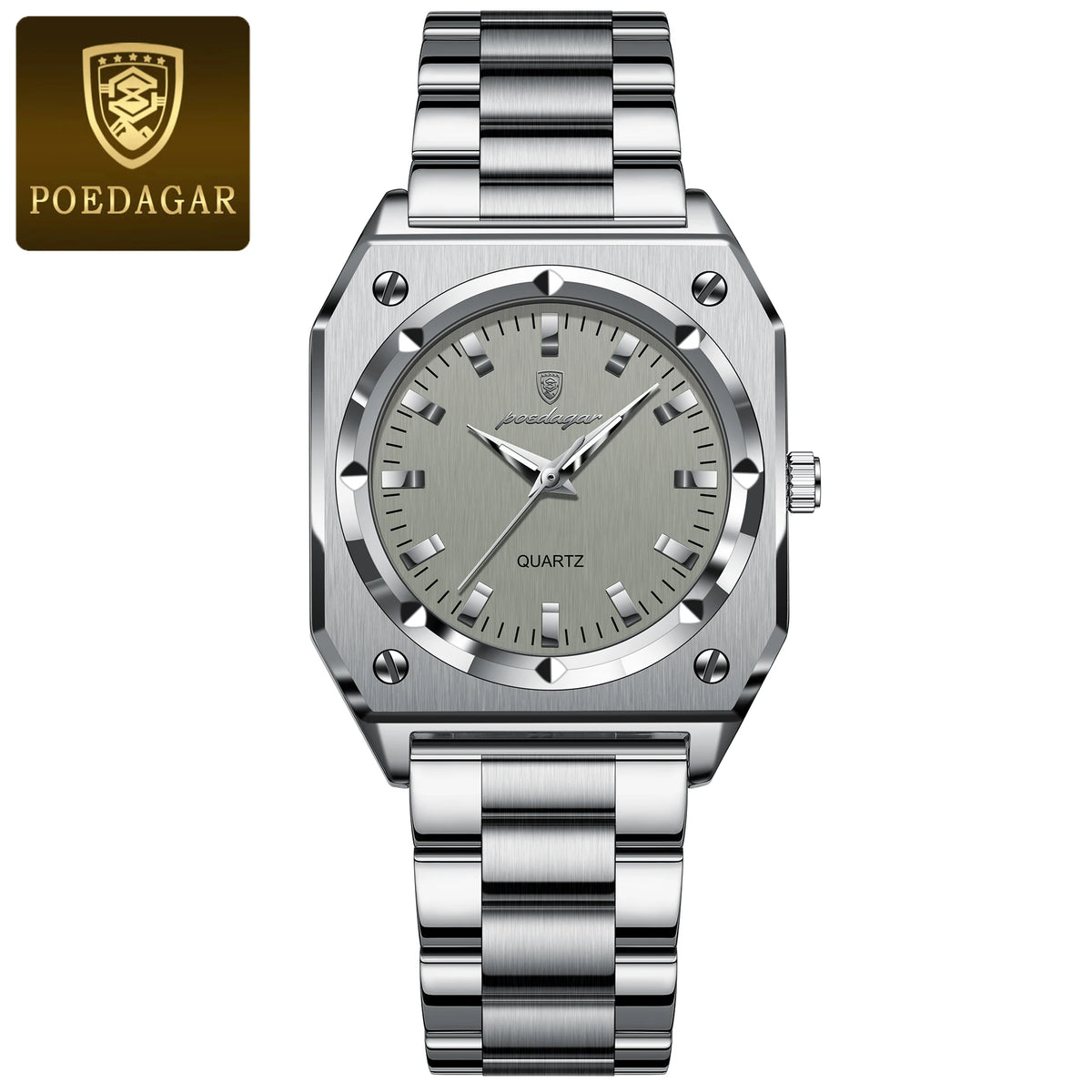 Elegant  Waterproof Stainless Steel Luminous Quartz Watches