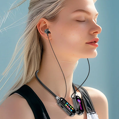 Color Screen Bluetooth 5.4 Earphones Neckband Headphones