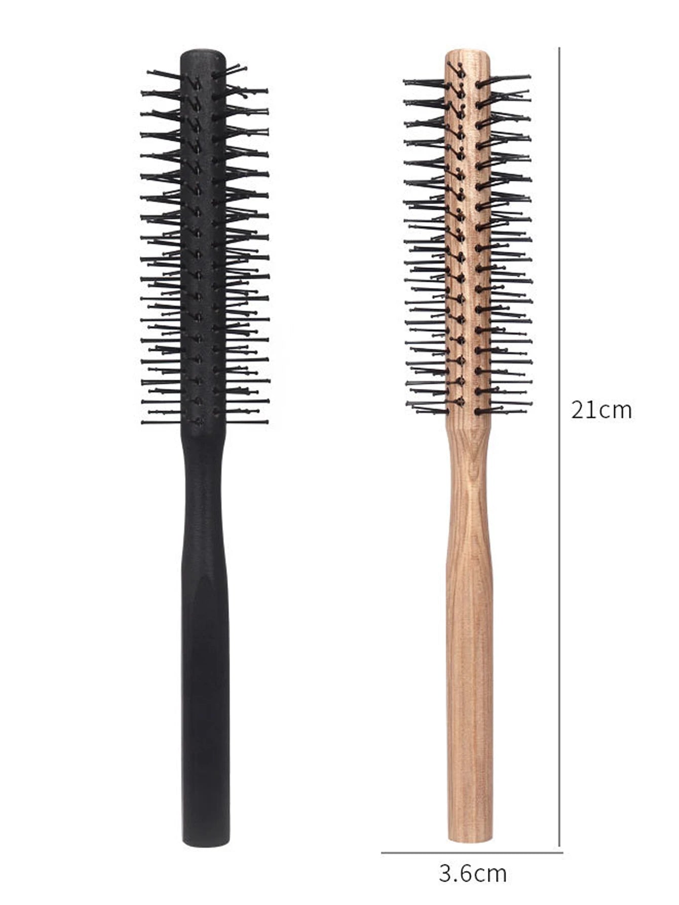 1 wooden handle curling brush