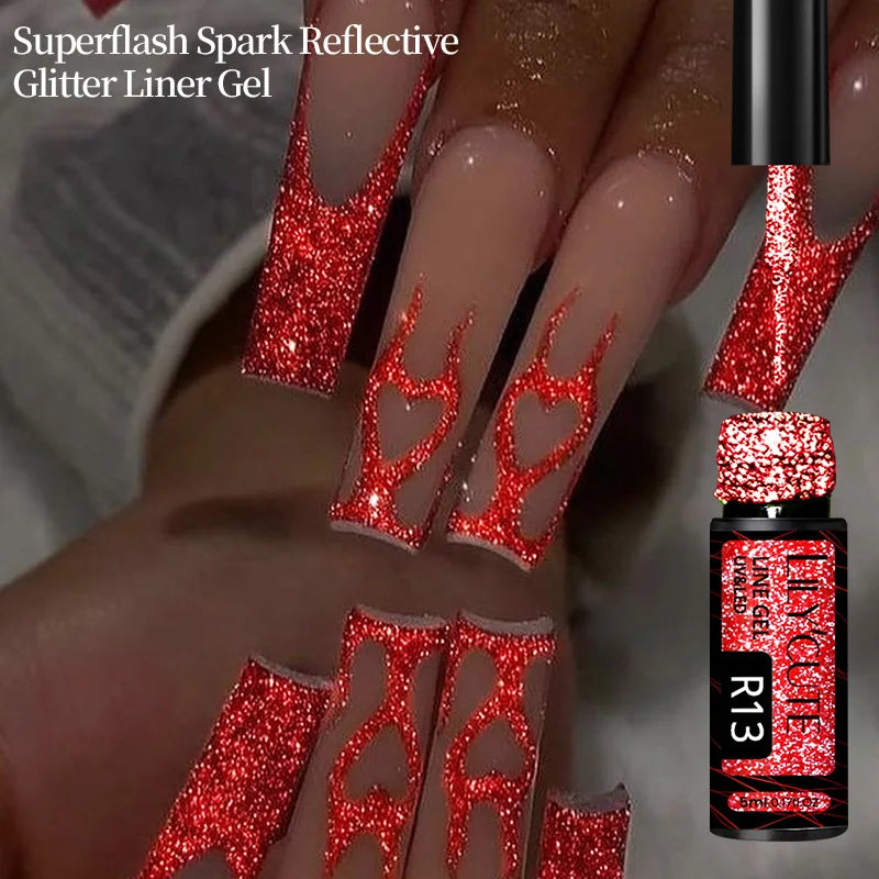 Super Bright Silver Metallic Liner Gel Nail Polish