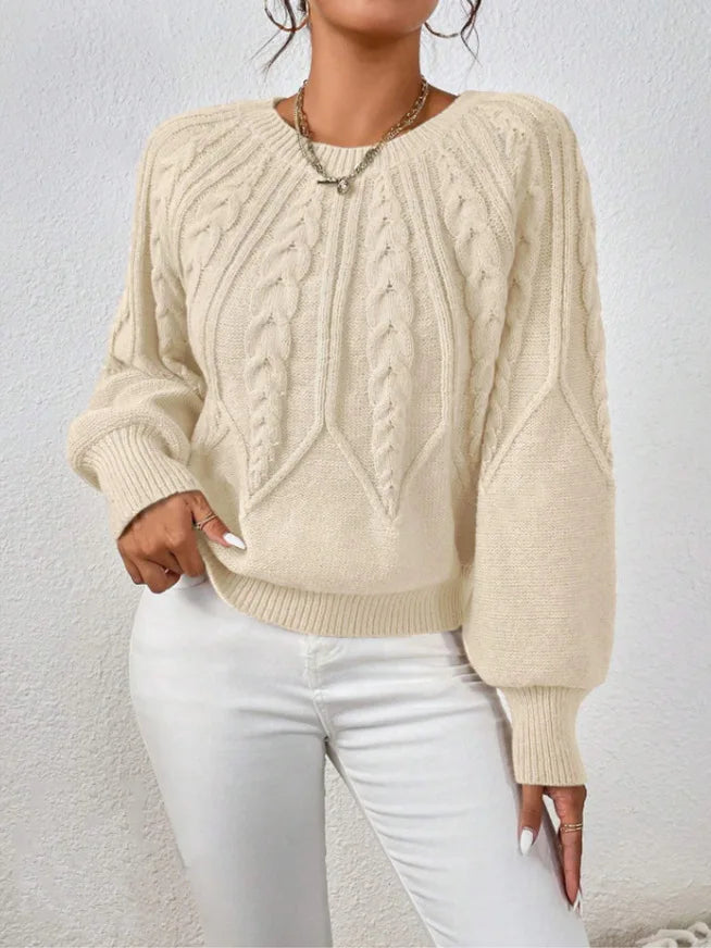 Elegant Casual Knitted Hoodie Thickened Warm Commuting Thread Sweater