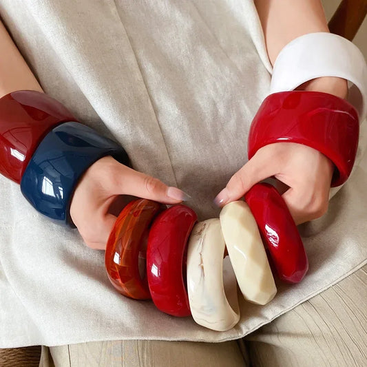 Geometric Irregular Chunky Wide Bracelet