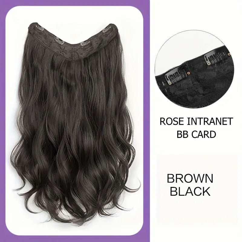 Synthetic Long Wavy U-shaped Clip In Hair Extensions 16Inch/20Inch/24inch