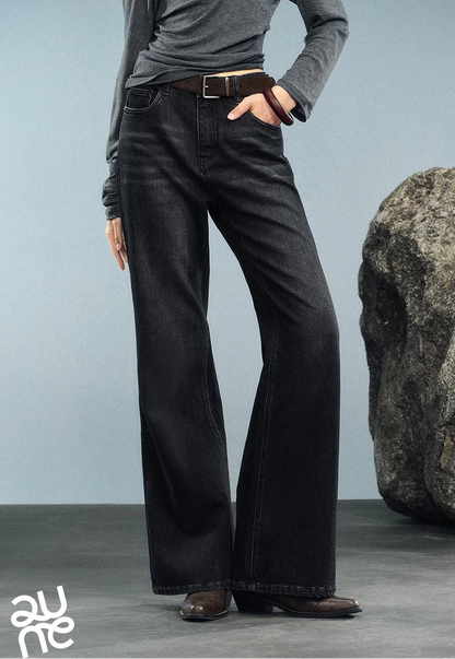 Denim Autumn New Retro Lycra Micro Flare Pant Jeans