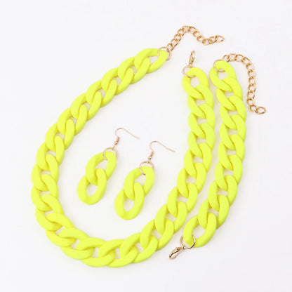 Fish Sheep Acrylic Chunky Chain Choker Necklace