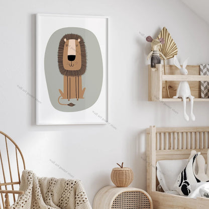 3pcs Safari Nursery Wall Prints Boho Nursery Prints Poster