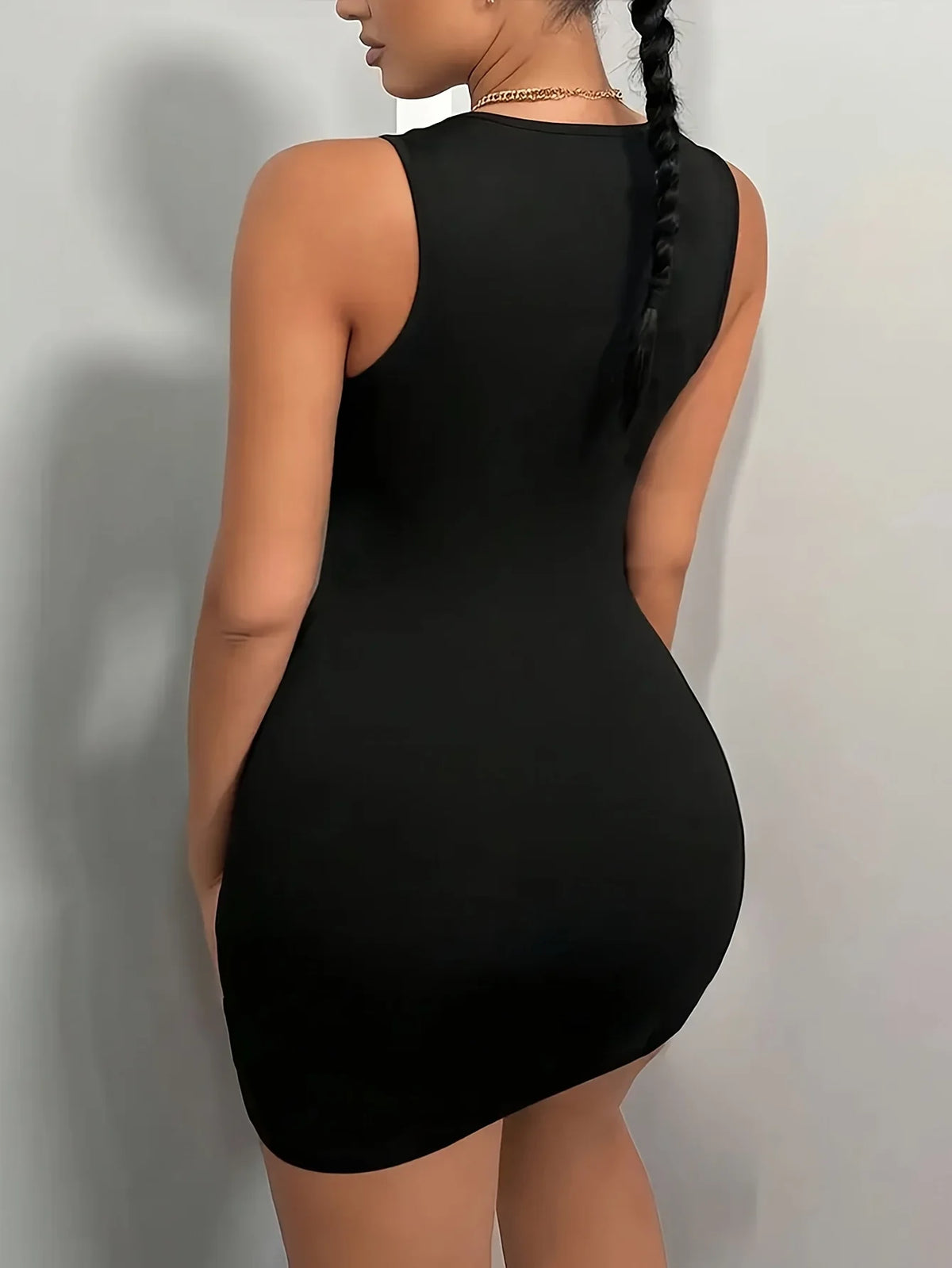 Casual Sleeveless Digital Printed Slim Fit Comfortable Vest Dress
