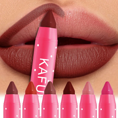 15 Colors Lipstick Pencil Waterproof Sexy Red Matte Contour Tint Lipstick