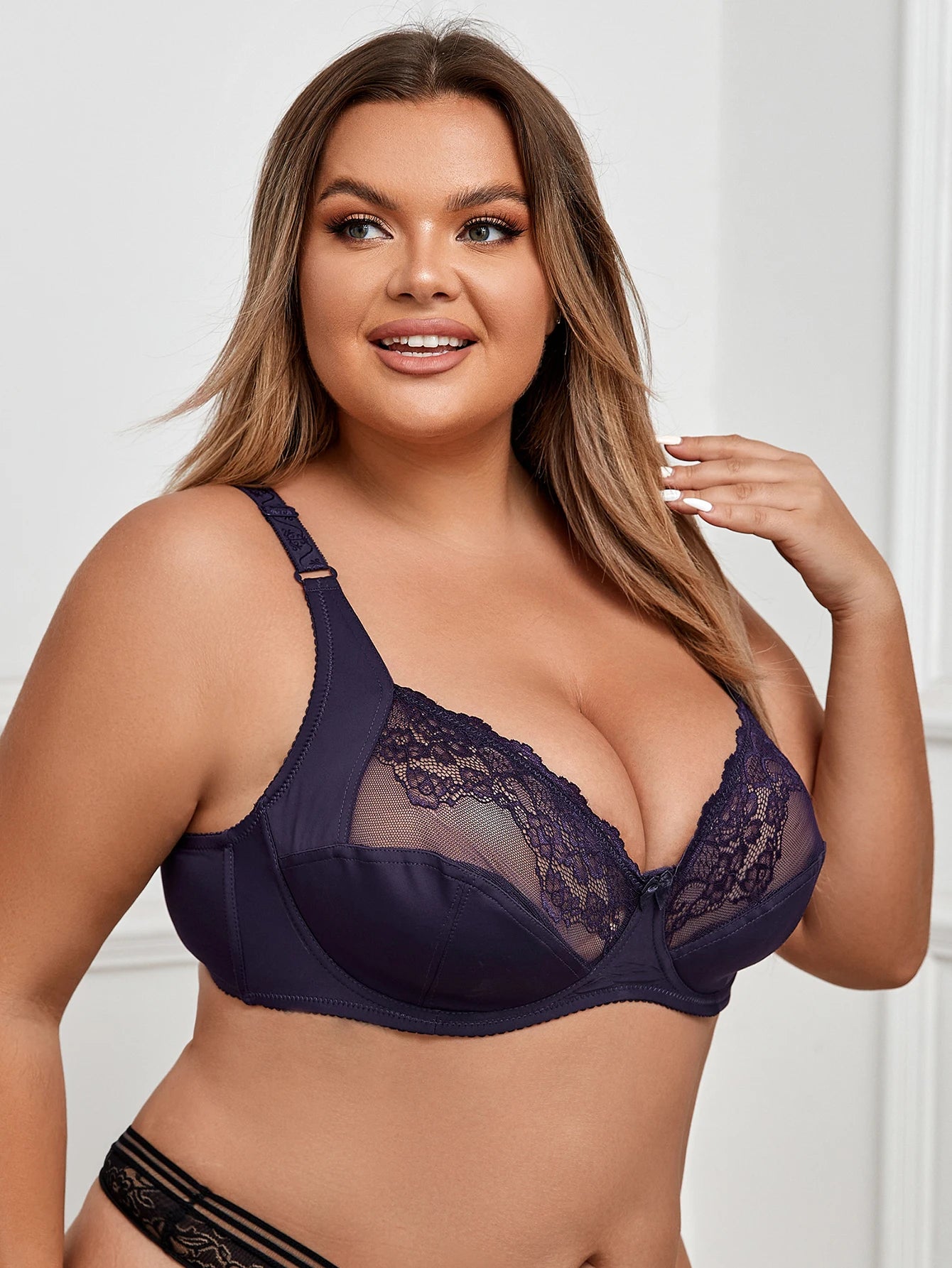Plus Size Bras Super Thin Sexy Lace Lingerie