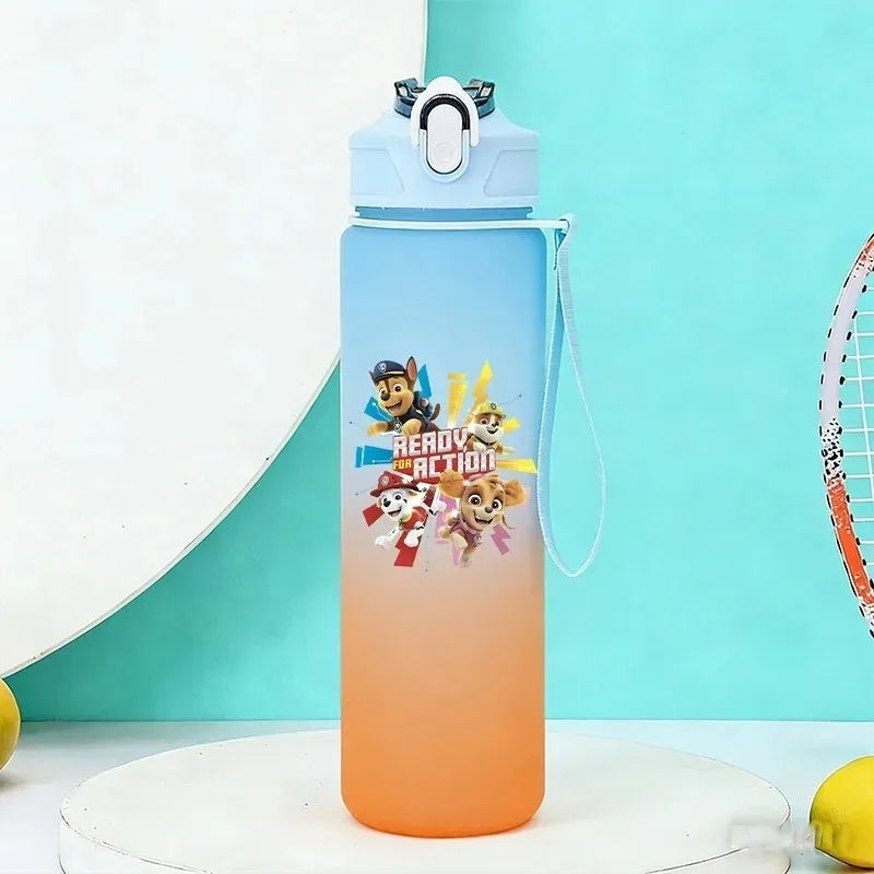 750ML PAW Patrols Gradient Color Water Cup Cartoon Print Drinking Bottle