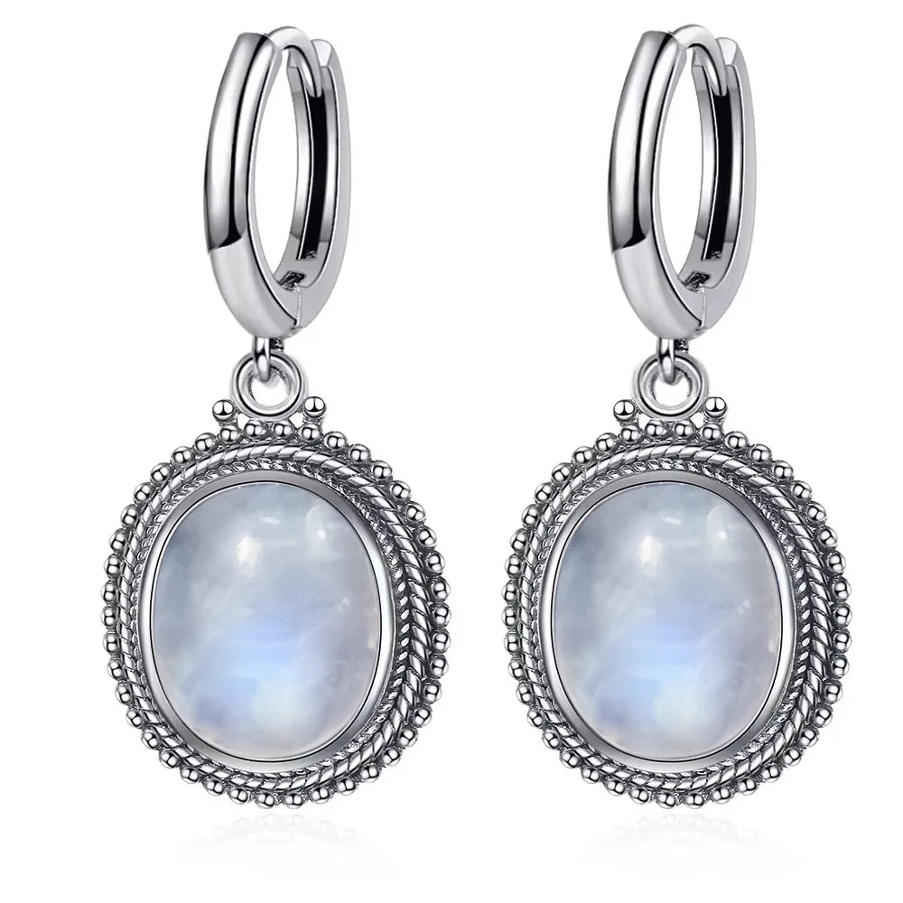 925 Sterling Silver Natural Labradorite Earrings
