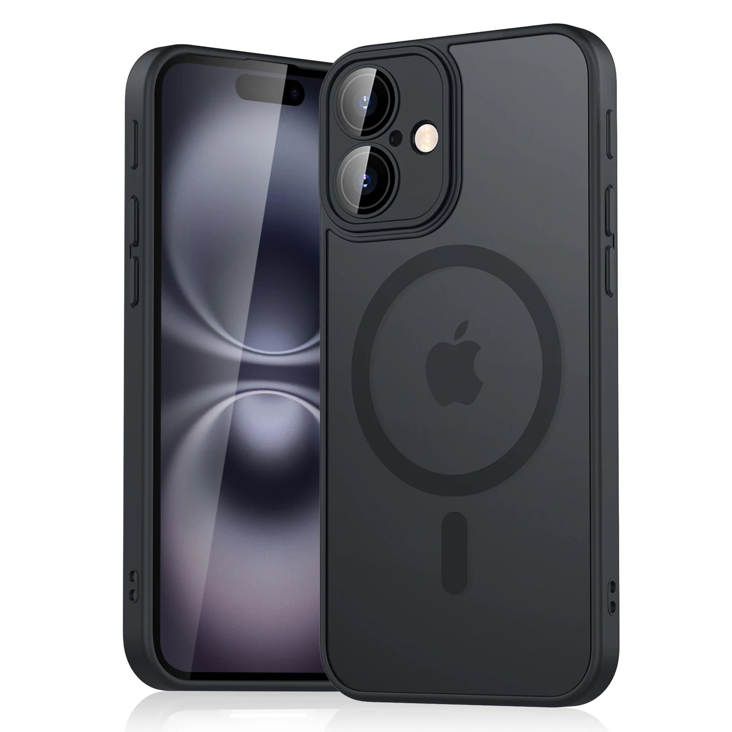 Magnetic Matte Translucent Shockproof iPhone Wireless Charge Cover