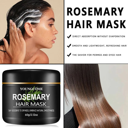 Rosemary Kit 4in1  Mask+Shampoo+Conditioner+Oil Helps Strengthen Weak Hair Care