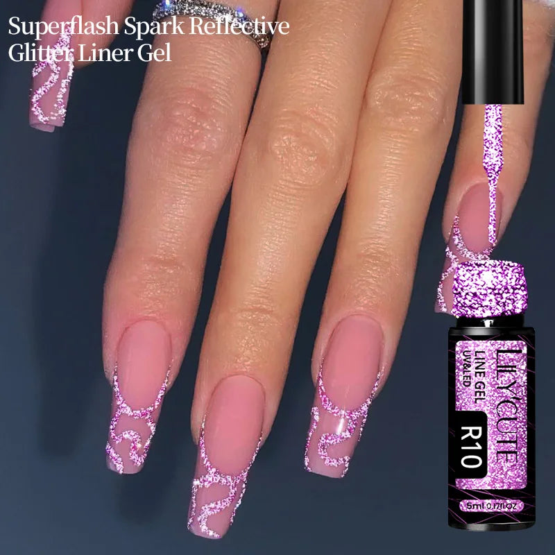 Super Bright Silver Metallic Liner Gel Nail Polish