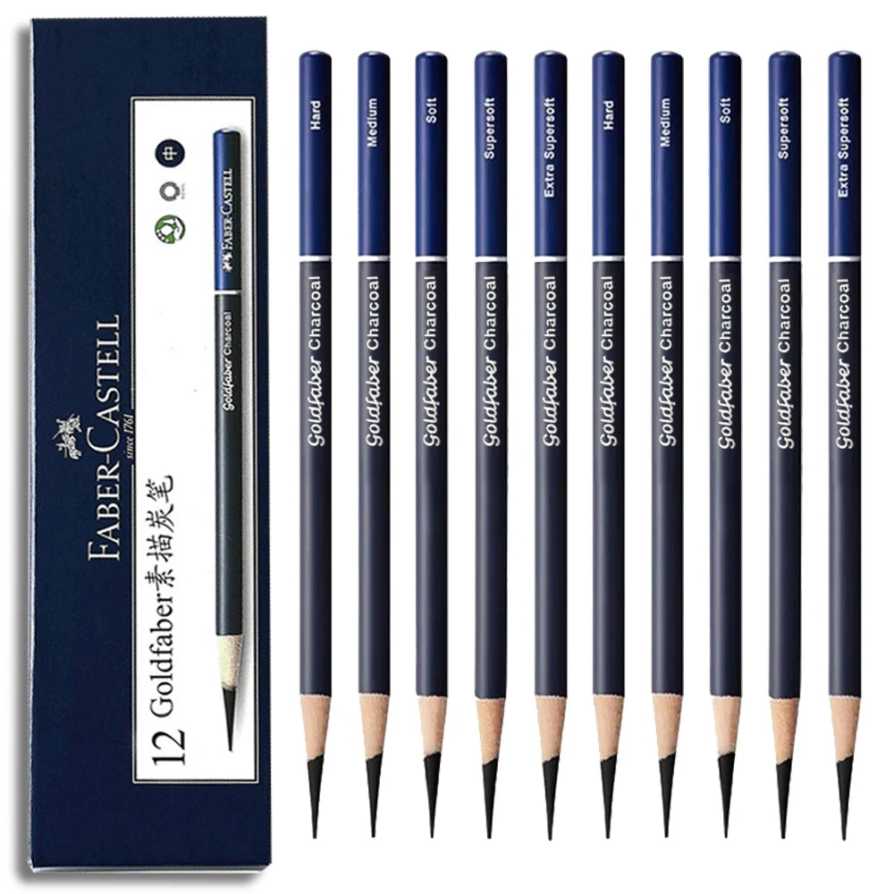 5/10PCS Faber Castell Goldfaber Charcoal Graphite Sketch Set