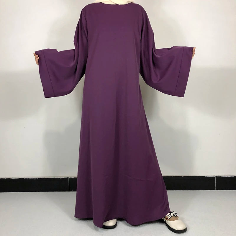 Abaya With Free Belt Muslim Dress