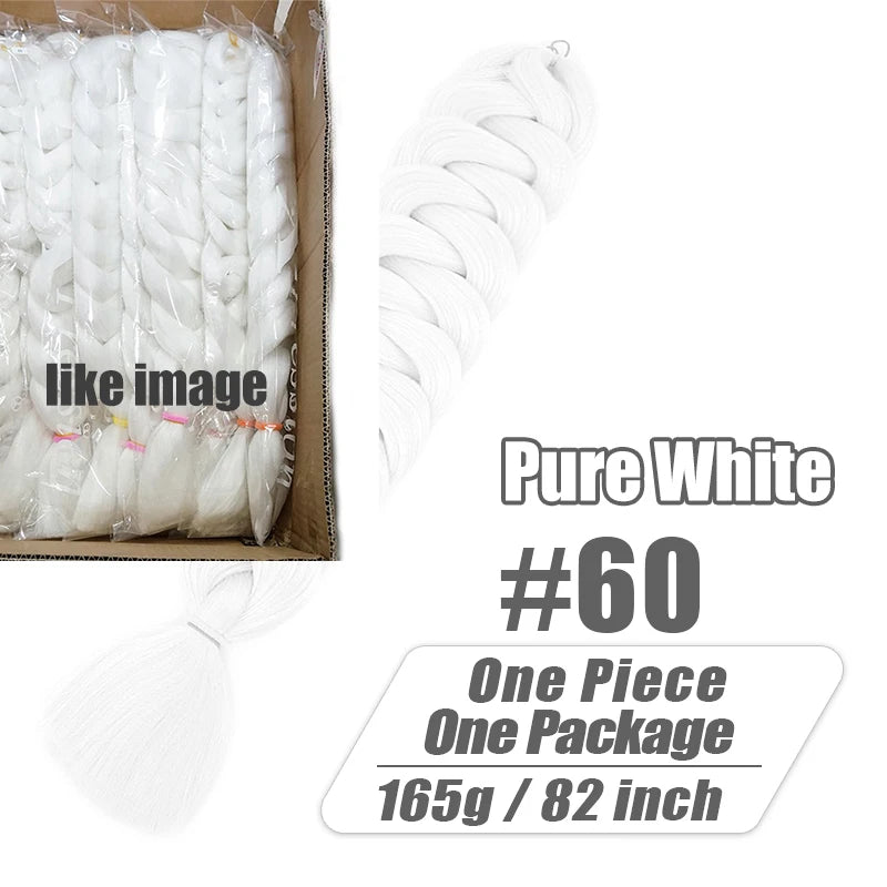 82 Inch Long Jumbo Braiding Hair Synthetic Braids Crochet Hair Extensions 165g