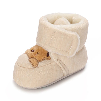 Winter Newborn Boys and Girls Cute Cartoon Cotton with Soft Sole and Warm Boots