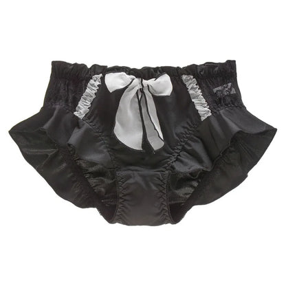 Milk Silk Smooth Cute Lovely Lace Lolita Ruffle Ribbon Bow Elasticity Underwear