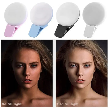 Mobile Phone LED Selfie Ring Light Portable Mini Durable Practical