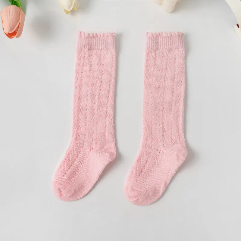 Kids Knee High Socks Toddlers Mesh Baby Girls
