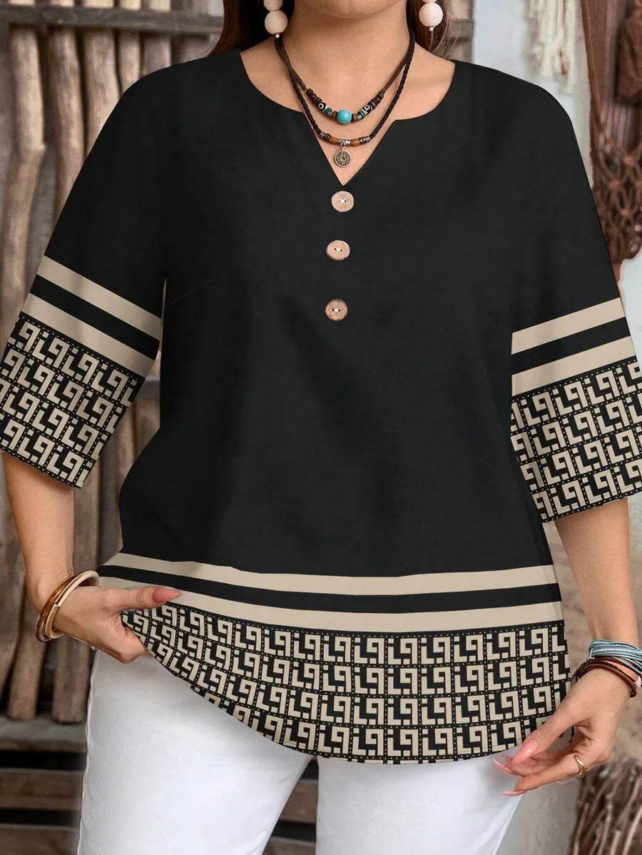 Plus size short sleeve shirt