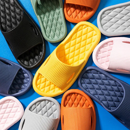 Summer Light Home Soft Solid Color Flip Flops Slippers