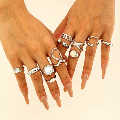 DANA Circle Geometry Opening Joint Rings Set